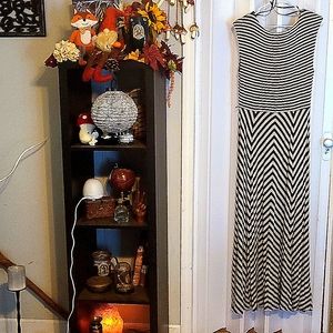 Calvin Klein Womens sz Large Maxi dress, Black and White striped, EUC. 2 for $20
